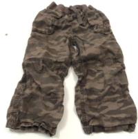Army hnědé plátěné kalhoty zn.M&Co kids 