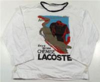 Bílé triko s krokodýlem zn. Lacoste