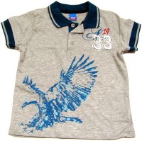 Outlet - Šedo-modré tričko s límečkem a číslem zn. Adams vel. 9 let