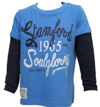 Outlet - Modro-tmavomodré triko s nápisem zn. Soul&Glory 