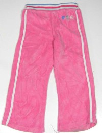 Růžové sametové kalhoty s vločkou