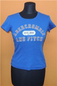 Dámské modré tričko s nápisem zn. Abercrombie&Fitch vel. S