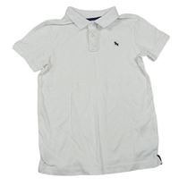 Bílé polo tričko s výšivkou zn. H&M