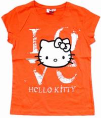 Outlet - Oranžové tričko s Kitty zn. Sanrio vel. 164
