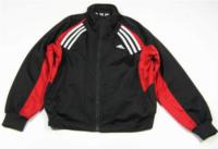 Černo-červeno-bílá sportovní bunda zn. Adidas 