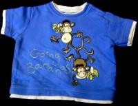 Modré tričko s opičkami zn. Next