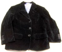 Tmavomodrý sametovo/riflový jarní kabátek zn. John Lewis
