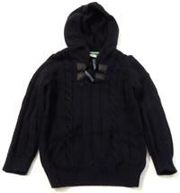 Tmavomodrý svetr s kapucí zn.Marks&Spencer