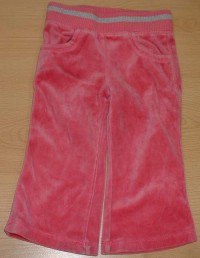 Růžové sametová kalhoty zn. Marks&Spencer