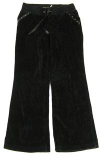 Černé sametové kalhoty s kamínky zn.Arizona