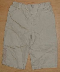 Béžové plátěné kalhoty zn. Mini Mode