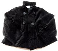 Černý sametovo/riflový podzimní kabátek s límečkem zn. Next
