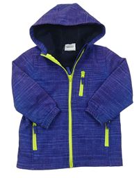Modrá melírovaná softshellová bunda s kapucí zn. Topolino