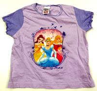 Levandulové pyžamové tričko s princeznami zn.Disney