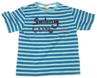 Modré pruhované tričko s nápisy  a lodičkou zn. Mini Mode