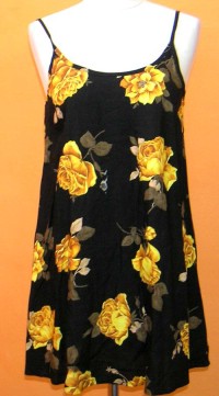Dámské černé šaty s květy