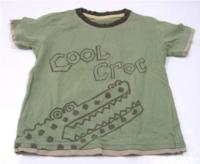 Zelené tričko s krokodýlem zn. Marks&Spencer