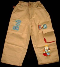Outlet - Béžové  riflové  kalhoty s Bořkem zn. St. Bernard