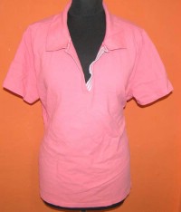 Dámské růžové tričko s límečkem zn. Villager