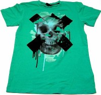 Outlet - Zelené tričko s lebkou zn. H&M vel. 10/12 let
