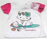 Outlet - Bílo-růžové tričko s CharmmyKitty zn. Sanrio 