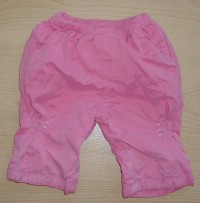 Růžové šusťákové oteplené kalhoty zn. Early Days