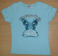 Modré tričko s motýlkem zn. Sophie vel. 11/12 let