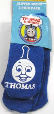 Outlet - 2pack modré domácí ponožky s Thomasem vel. 27-30