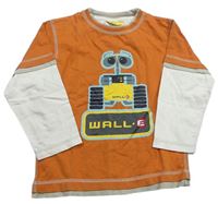 Oranžovo-smetanové triko s Wallem zn. Disney