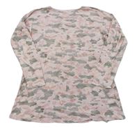 Růžové army triko zn. Sanetta