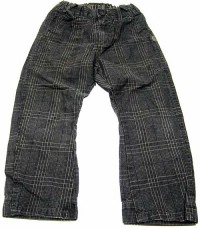 Hnědé plátěné kostkované kalhoty zn. H&M