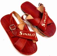 Dámské hnědo-červené páskové boty 