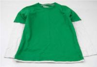 Zeleno-bílé triko zn. Marks&Spencer