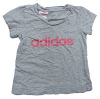 Šedé melírované tričko zn. Adidas
