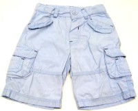 Modré 3/4 plátěné kalhoty s kapsami zn. Mothercare
