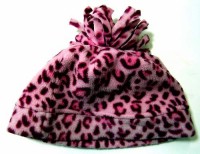 Růžová leopardí fleecová čepička zn. St. Bernard