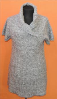 Dámský šedo-bílý melírovaný svetr s rolákem zn. E-vie
