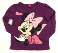Purpurové triko s Minnií zn. Disney