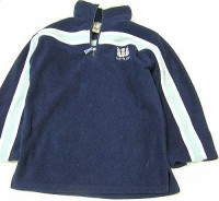 Modrá fleecová bundička s výšivkou vel. 9/10 let