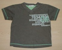 Hnědo-zelené tričko s čísly zn. George