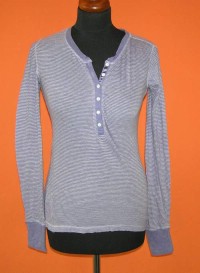 Dámské fialovo-bílé pruhované triko vel. 38