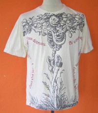 Pánské smetanové tričko s potiskem Fabric of Lipe