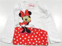 Outlet - Bílo-červené triko s Minnie zn. Disney 