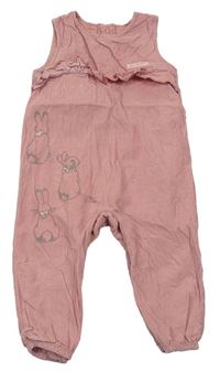 Růžové manšestrové laclové kalhoty Peter Rabbit zn. Tu