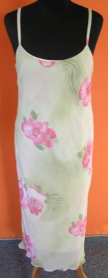Dámské béžovo-khaki šaty s květy zn. Warp + Weft