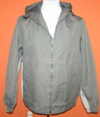 Pánská khaki-béžová šusťáková bunda s kapucí
