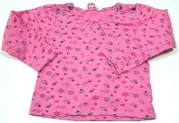 Růžové triko s kytičkami zn. Girl 2 Girl