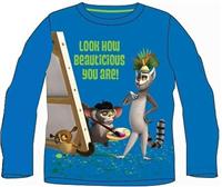 Nové - Modré triko Madagaskar zn. Nickelodeon 