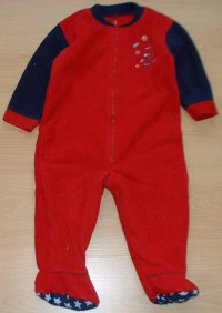 Červeno-modrá fleecová kombinéza s kosmonautem zn. Mothercare