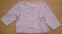 Růžový sametový oteplený kabátek zn. Mothercare